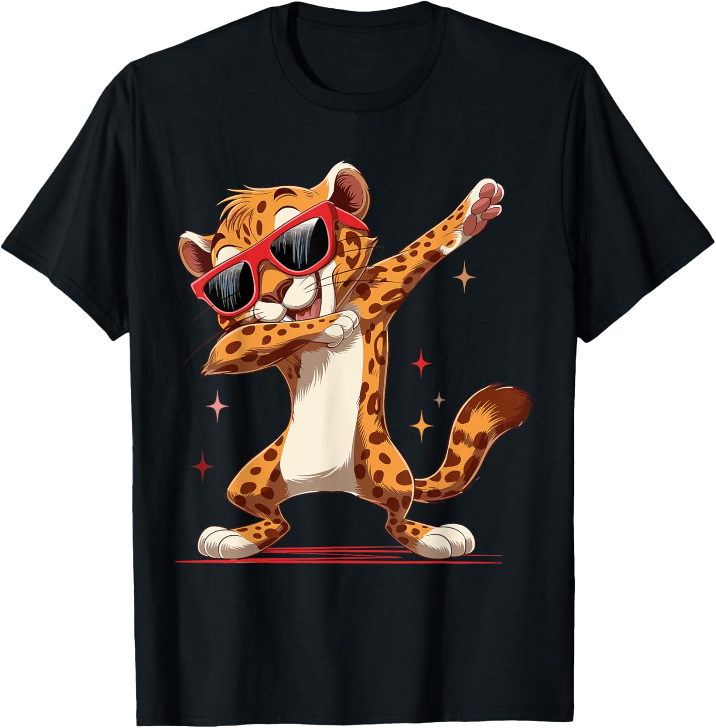 Funny Dabbing Cheetah Jungle Cat Dance Animal Print Boys Apparel Trending US US Top Pick