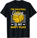 The Volleyball Court Is My Happy Place Softball Apparel | US Viral Pick | Top Rated Comfort