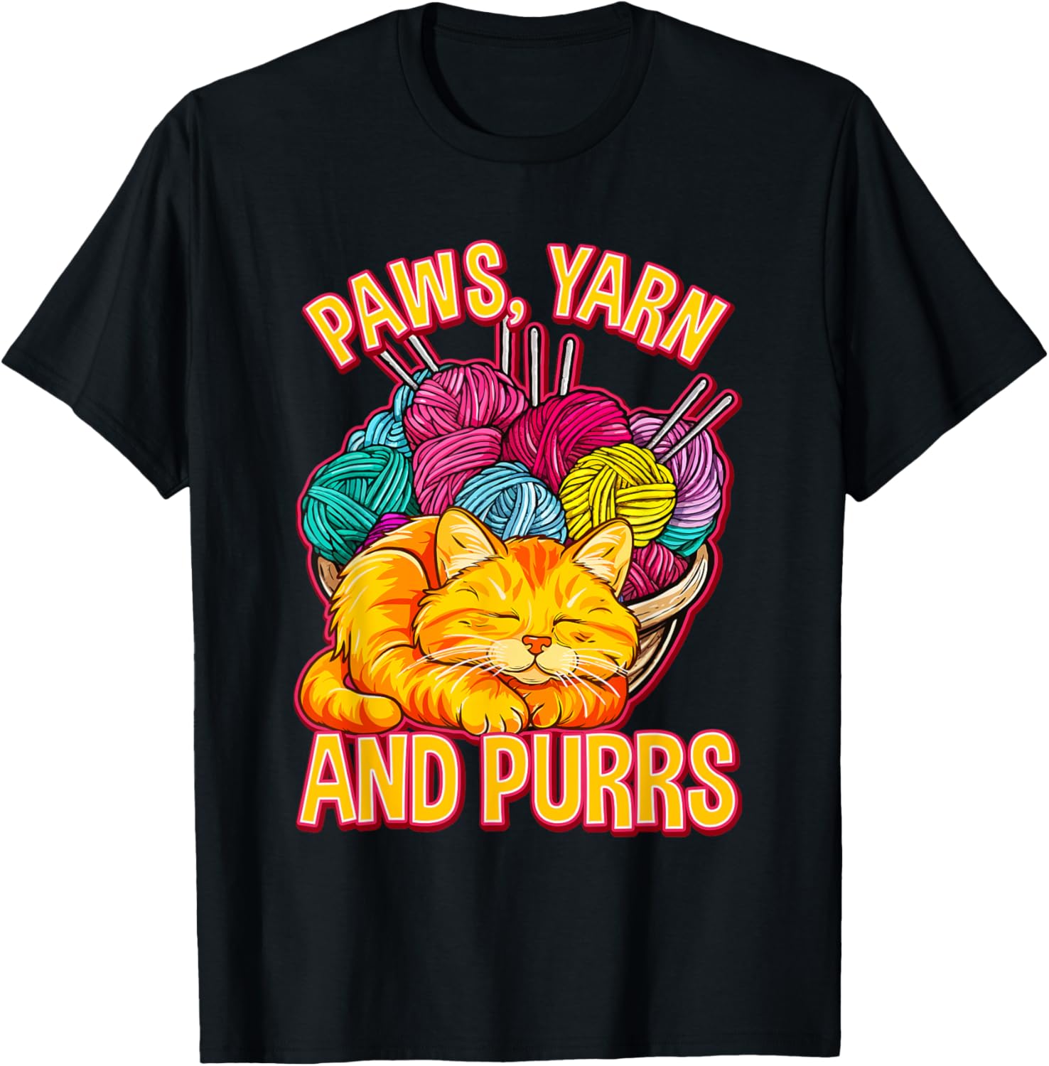 Funny Crocheting Cats Sleeping Paws Yarn Purrs Kitty Crochet Yarn Supply | Top Rated | Customer Favorite