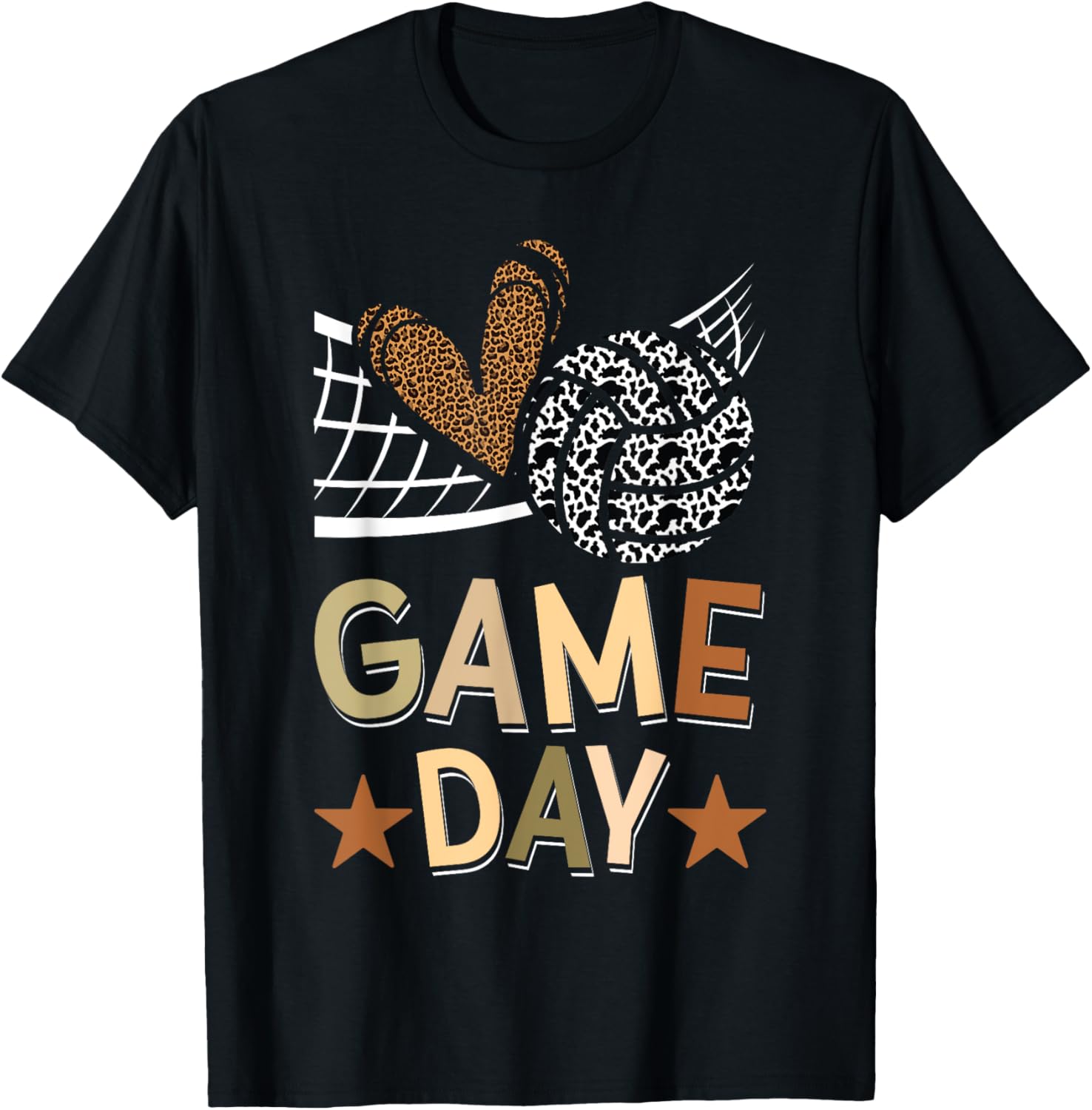 Volleyball Game Day Leopard Cheetah Women Volleyball Girl Apparel Viral TikTok Find Fan Favorite