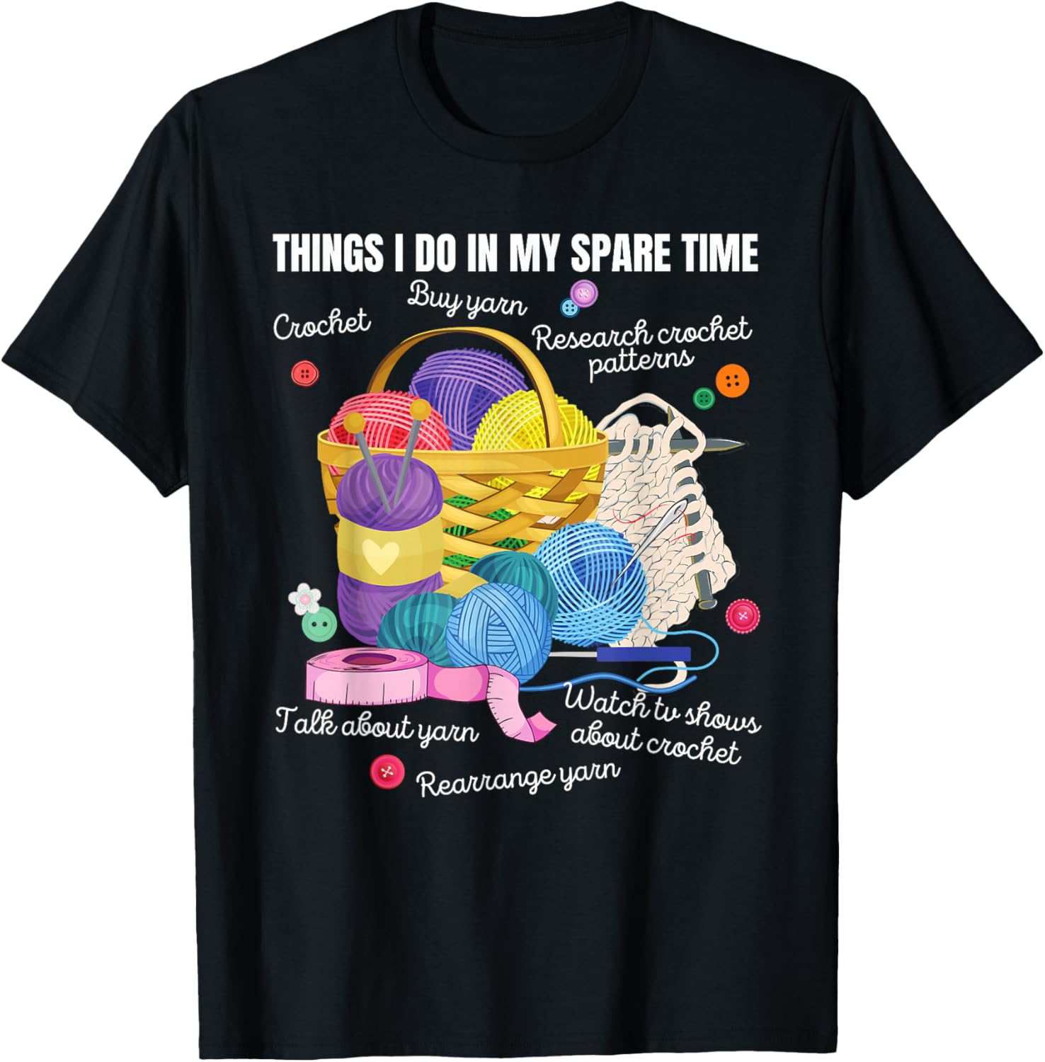 Things I do in my spare time Crochet Lovers Arts and Crafts Yarn Supply | Viral US Pick | Customer Favorite