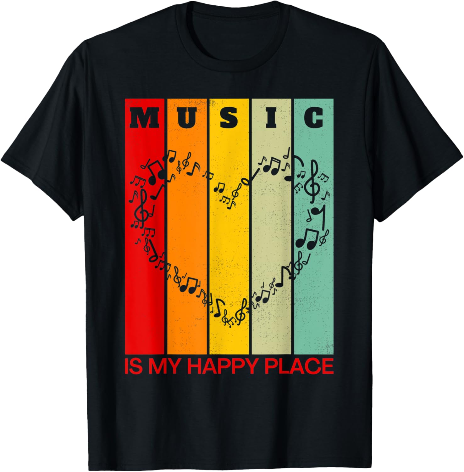Music is My Happy Place Valentine Musician Lover Singer Apparel | Top Conversion Title | Aesthetic Casual Look