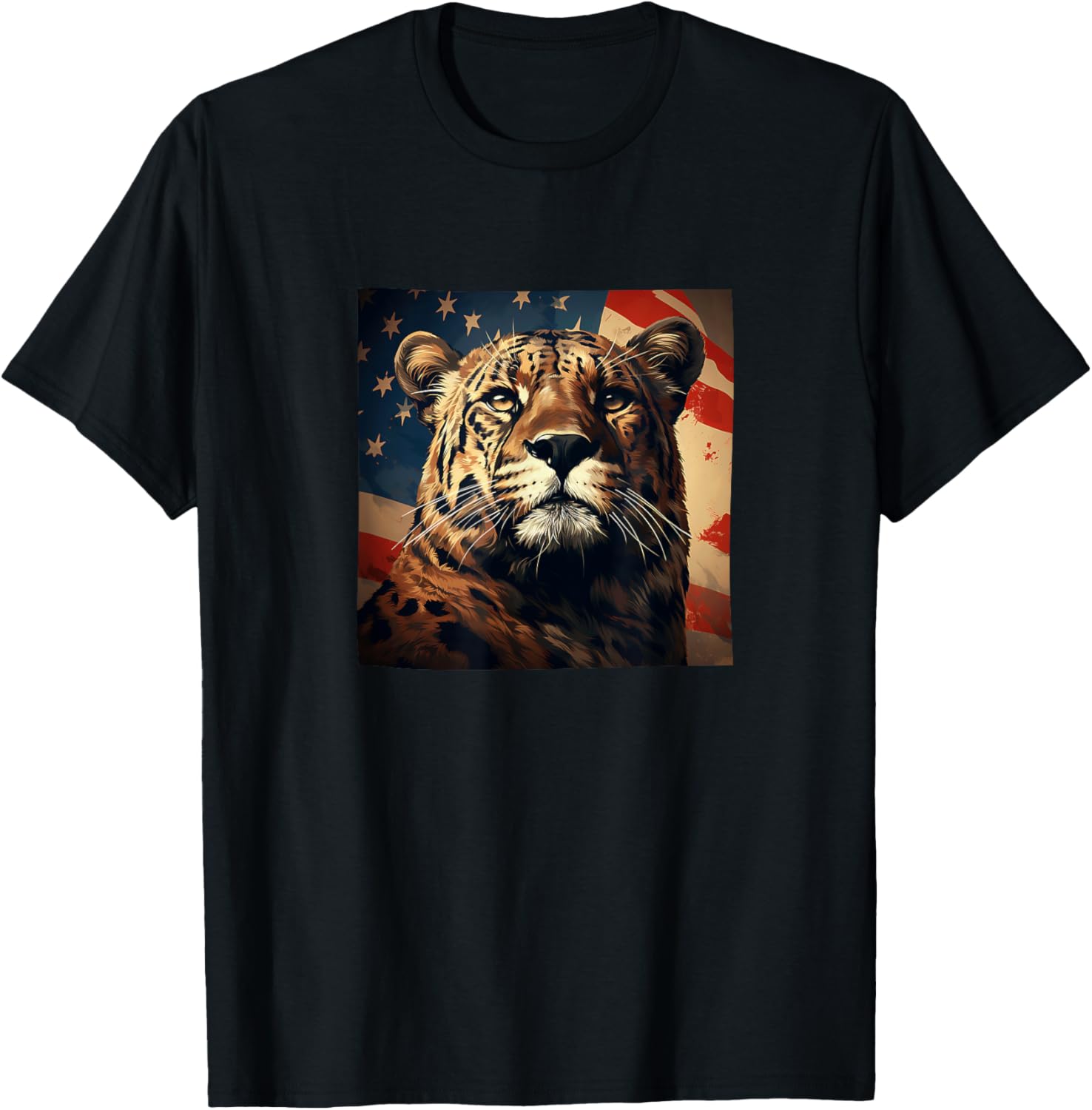 Cheetah America Flag Illustration Graphic Apparel High Search Demand Hot Right Now