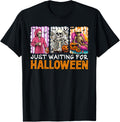 Just Waiting For Halloween Spooky Skeleton Jack O Lantern Apparel | Viral Streetwear Style