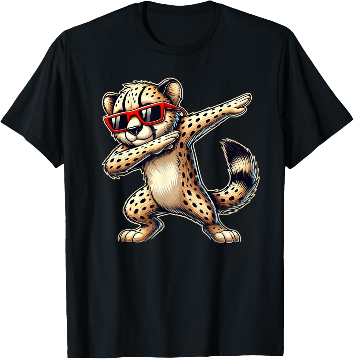 Dabbing Cheetah Sunglasses Tiger dab dance Birthday Gifts Apparel Trending US Fan Favorite