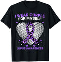 Cheetah Print Heart I Wear Purple For Myself Lupus Awareness Apparel Viral TikTok Find Everyday Wear