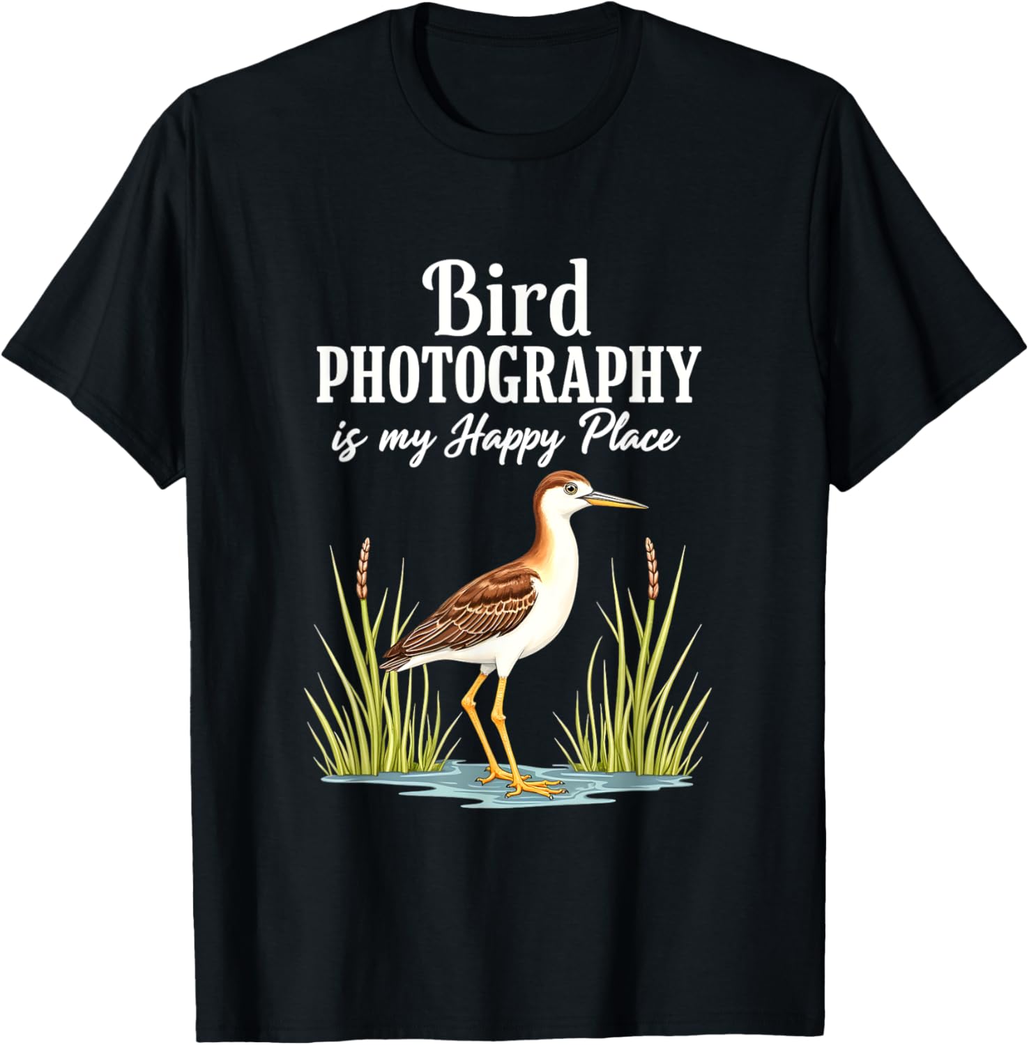 Bird Photography Happy Place Design for Nature Lovers Apparel | Google Shopping Optimized | Aesthetic Casual Look