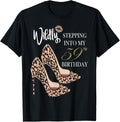 Stepping Into My 59th Birthday Leopard Print Cheetah Heels Apparel High Search Demand Everyday Wear