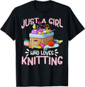 Just A Girl Who Loves Knitting Cute Yarn Wool Knitter Gift Yarn Supply | High Search Volume | High CTR Title