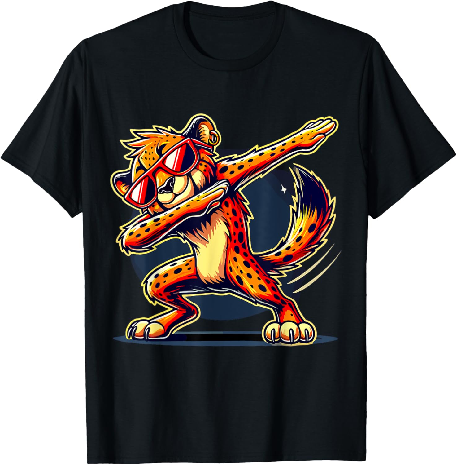 Dabbing Cheetah with Sunglasses Apparel Premium Print Best Seller Look