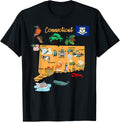 Hand Drawn Illustration of Connecticut Map, Tourist places Apparel | Top Conversion Title | Top Rated Comfort