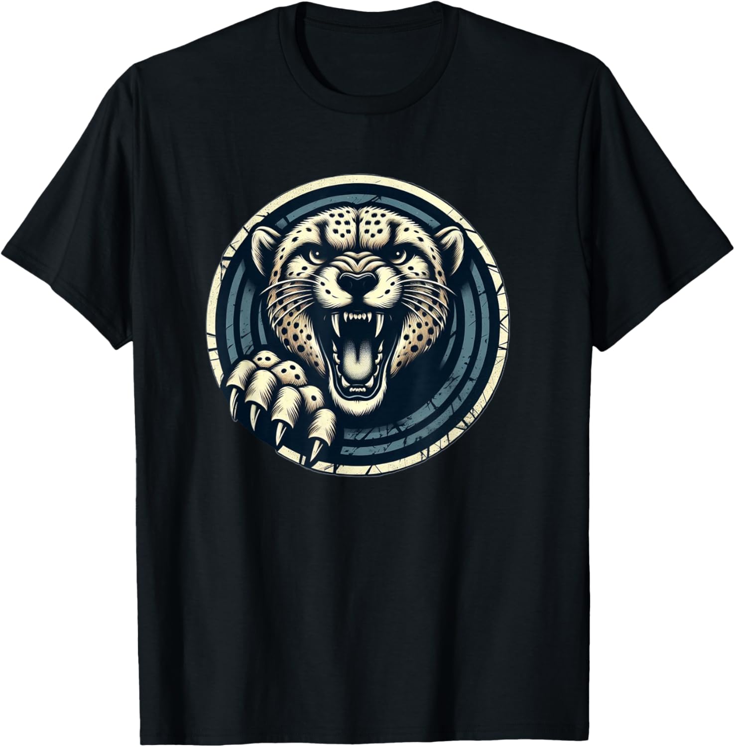 Angry Cheetah Face With Claw Logo Wild Safari Animals Apparel High Search Demand Everyday Wear