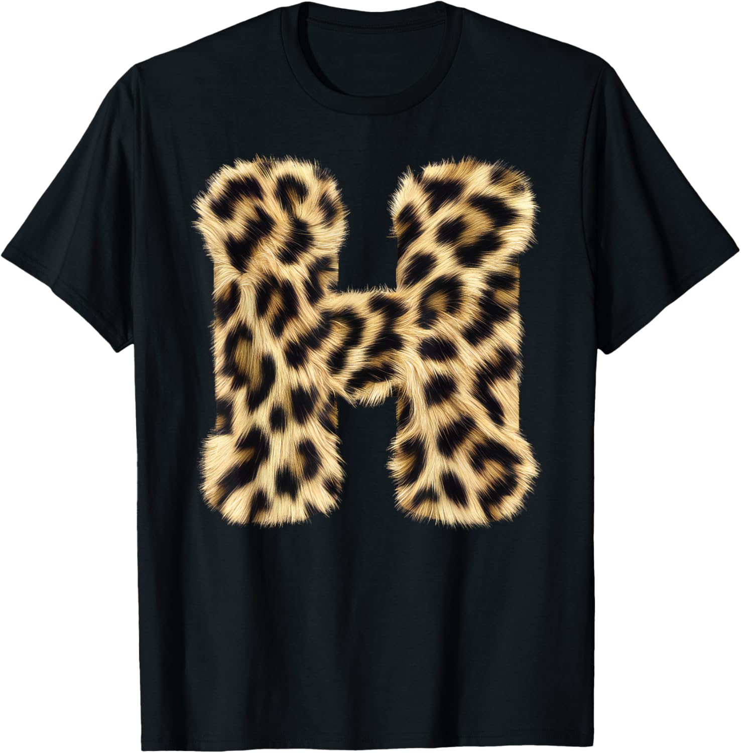 Letter H Cheetah Leopard Initial Print Name Zebra Matching Apparel Premium Print Gift Ready
