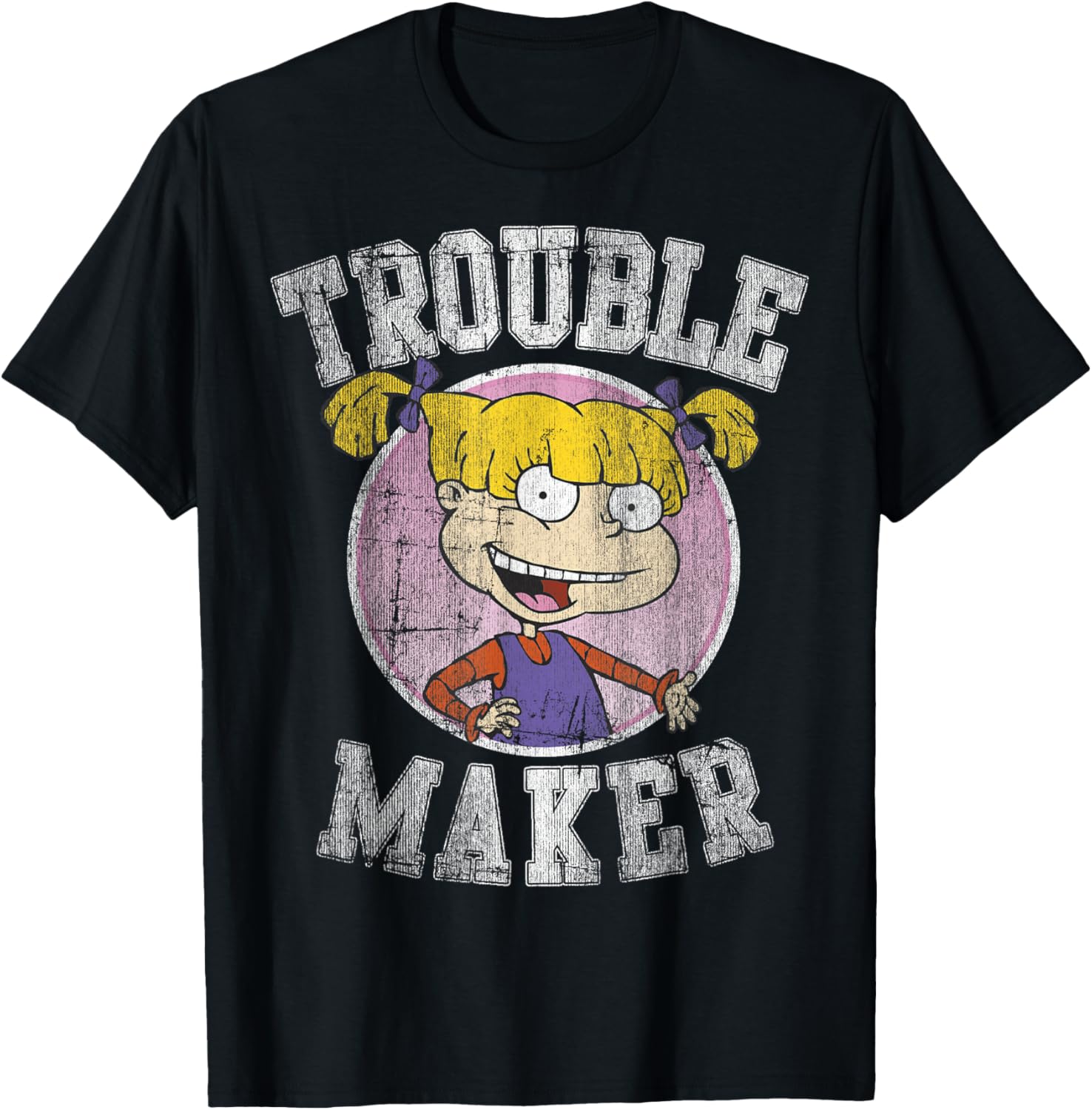 Rugrats Angelica Trouble Maker Vintage Graphic T-Shirt T-Shirt | Best Seller Pick | Perfect Gift Idea