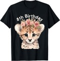 Cheetah Birthday Girl 8th Birthday Zoo Party Outfit Boy Apparel Streetwear Style Best Seller Look