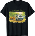 My Happy Place, Camping Print On Front Apparel | Top Conversion Title | Aesthetic Casual Look
