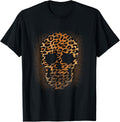 Leopard Skull Men Women Cheetah Animal Print Bleach Apparel Premium Print US Top Pick