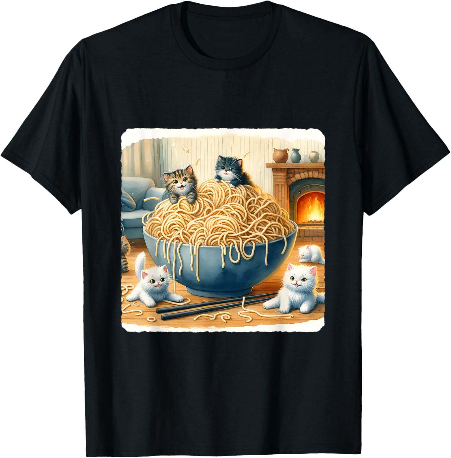 Ramen Noodles As Tangled Yarn With Kittens. Fireplace Living Yarn Supply | Trending 2025 | High CTR Title