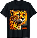 Cheetah Colorful Artwork Head Animal Apparel Trending US Fan Favorite