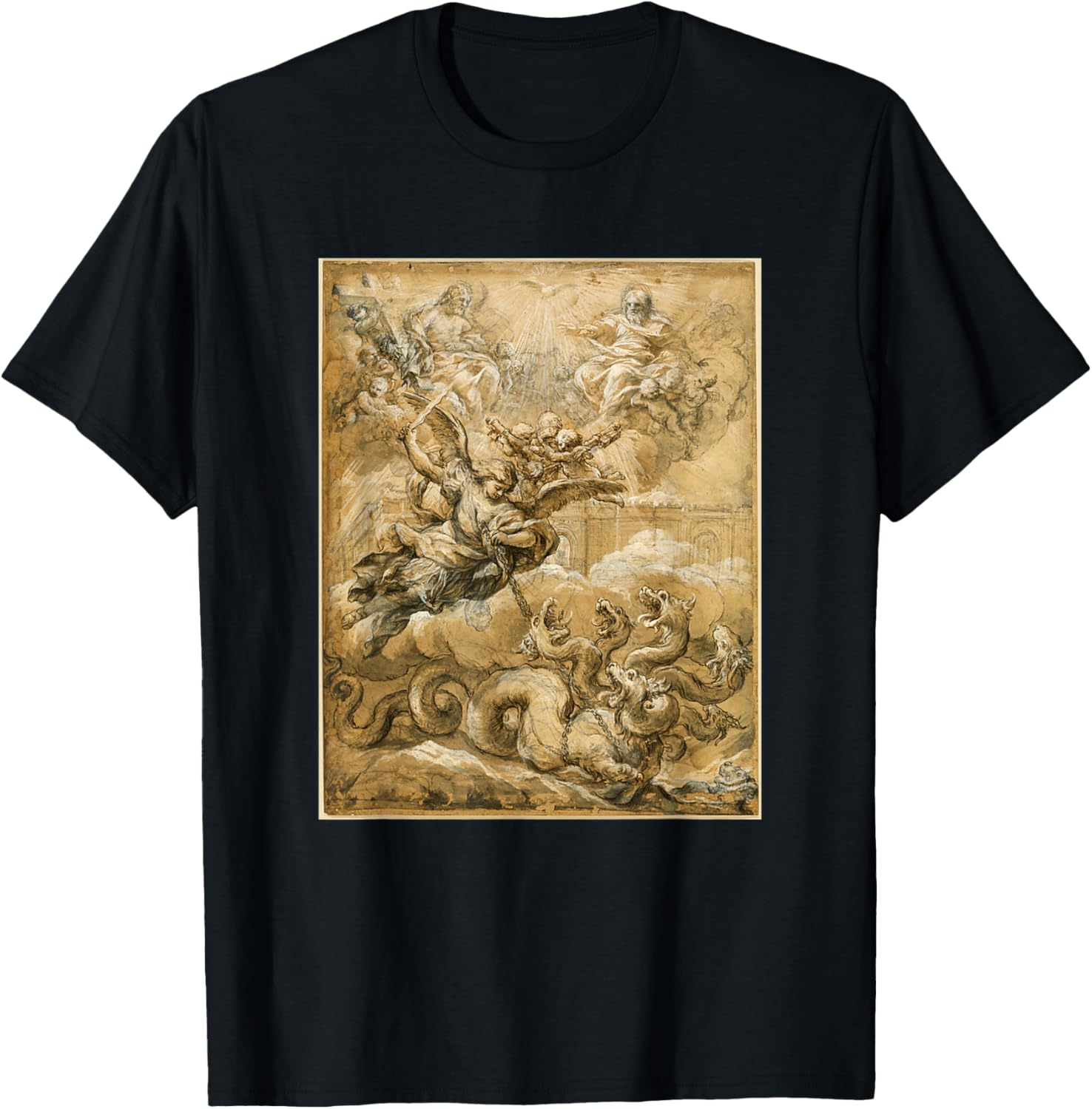 The Holy Trinity with Saint Michael Conquering the Dragon Apparel | Perfect Gift Idea