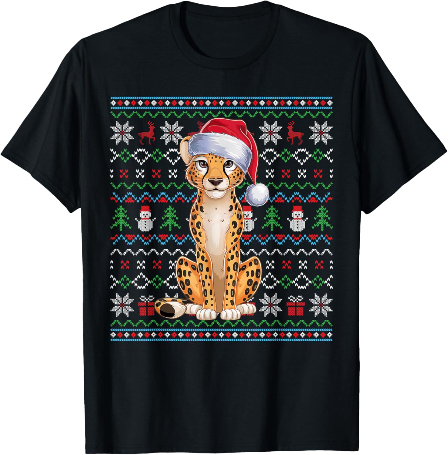 Ugly Cheetah Lovers Xmas Sweater Santa Christmas Sweater Viral TikTok Find Everyday Wear