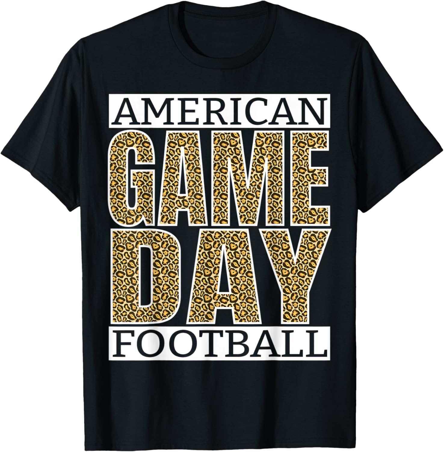 AMERICAN FOOTBALL FANS GAME DAY VIBES CLASSY LEOPARD PRINT Apparel Trending US Hot Right Now