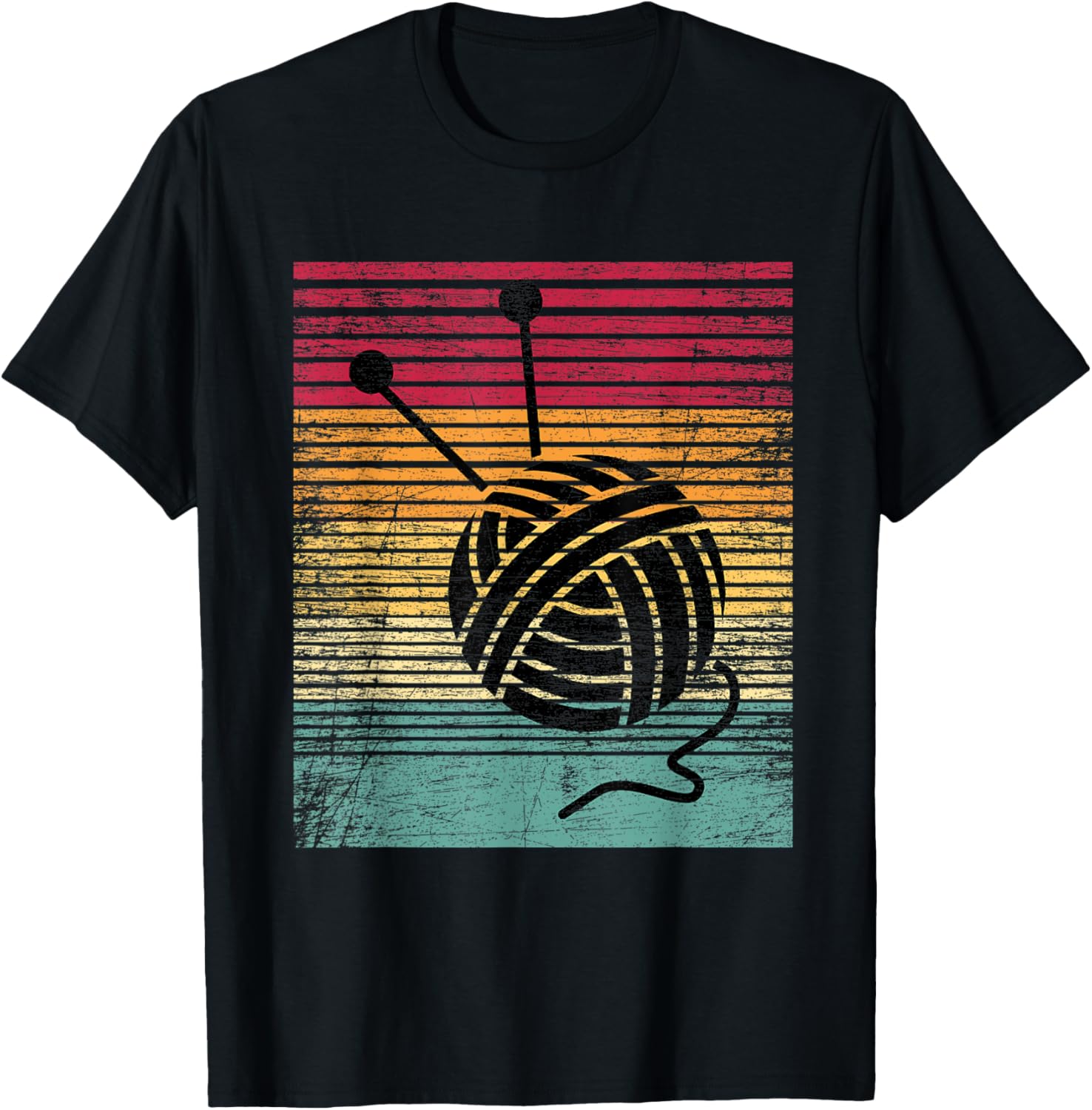 Vintage Knitting Crochet Yarn & Needles T Shirt for Knitters T-Shirt | Top Rated | High CTR Title