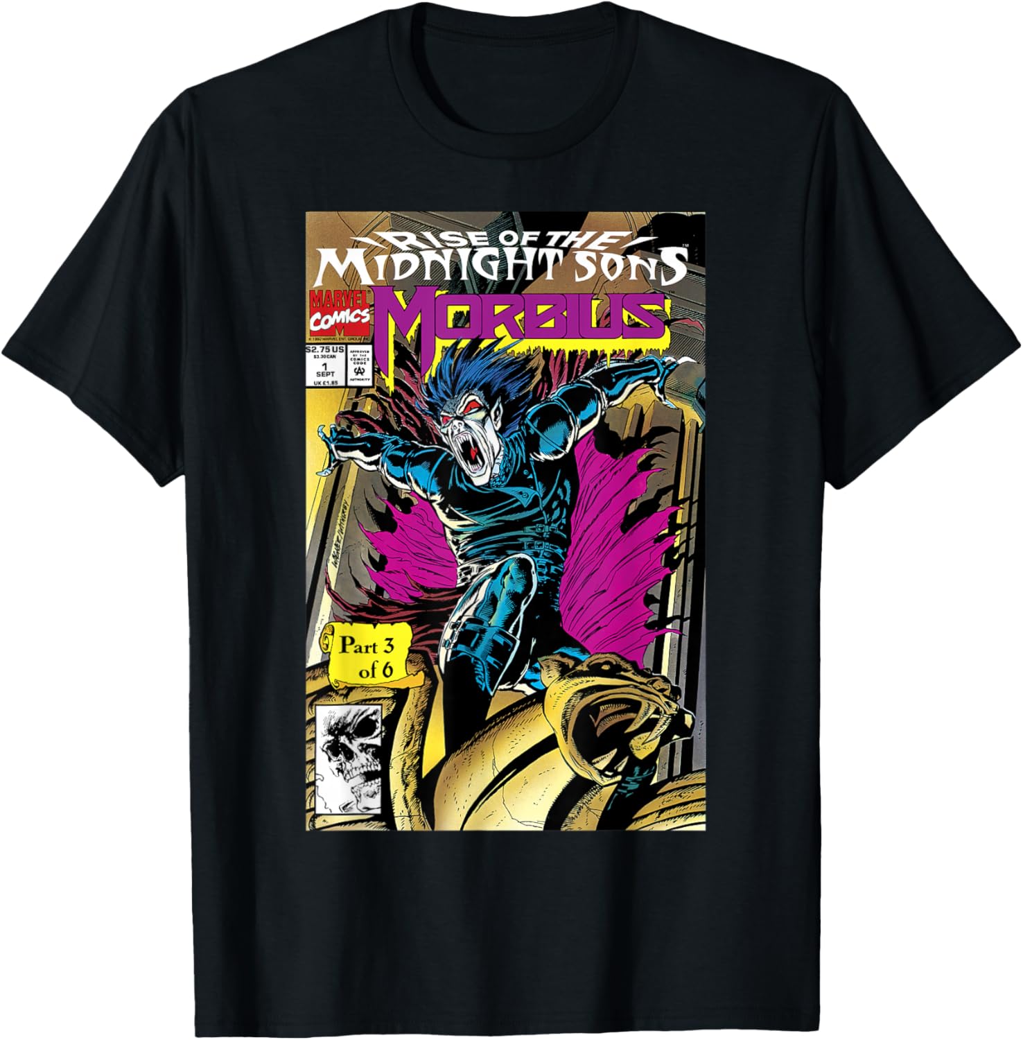 Marvel Rise Of The Midnight Sons Morbius Comic Cover Apparel | Viral Streetwear Style