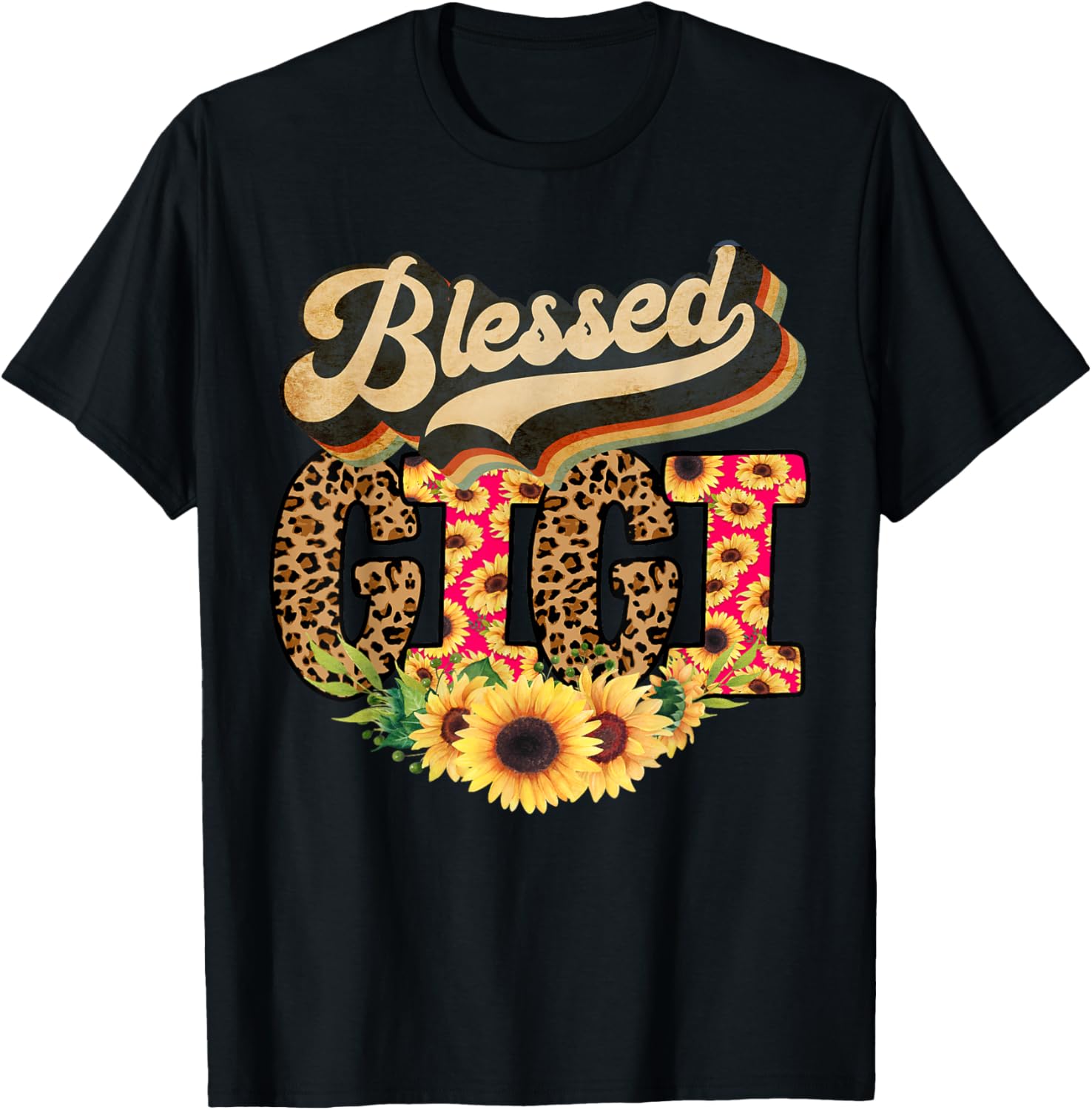 Blessed Gigi Cute Cheetah and Sunflower Mother s Day Apparel High Search Demand US Top Pick