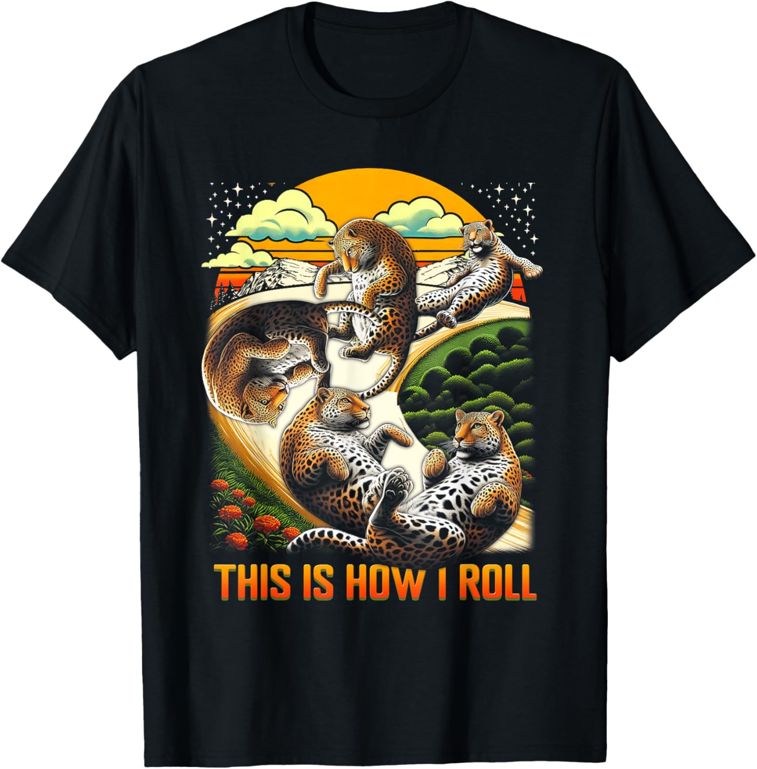 Cheetah Lover Kids This How I Roll Cheetah Wildlife Animal Apparel Premium Print Best Seller Look