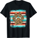 Leopard Paw Print Serape Turquoise Cat Dog Pet Lover T Shirt for Men Women Kids T Shirt Streetwear Style Best Seller Loo