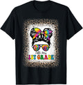 Little Miss 1st Grade Tie Dye Messy Bun Girl School Leopard Apparel | Bestseller Style | Customer Favorite