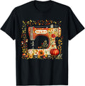 Vintage Floral Pumpkin Sewing Machine Fall Autumn Quilter Apparel | Trending 2025 | Aesthetic Fit