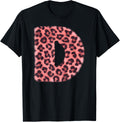 Letter D Cheetah Leopard Print Pink Initial Zebra Matching Apparel High Search Demand Gift Ready