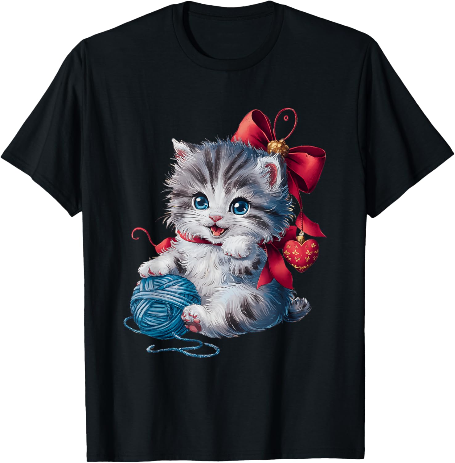 Valentines Day Cat Play With Yarn Cute Animal Knitting Kitty Yarn Supply | Viral US Pick | Customer Favorite
