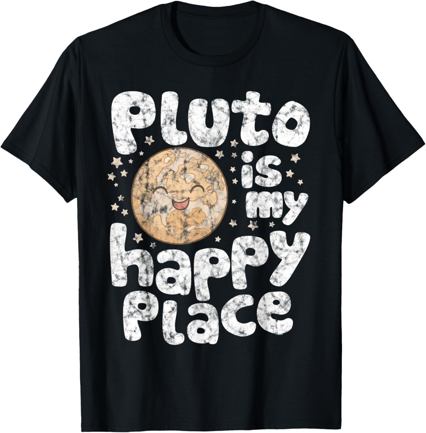 Pluto is My Happy Place Cute Kawaii Planet Apparel | High Search Volume | Customer Favorite