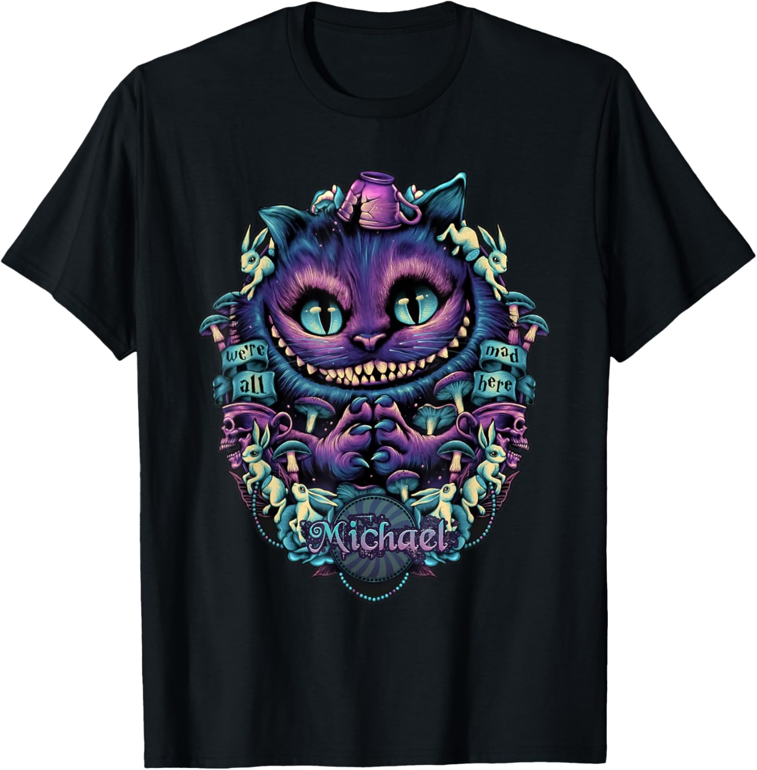 Michael Cheshire Cat shirt Alice in Wonderland Graphic T-Shirt for Men Women Girls Kids T-Shirt | Trending 2025