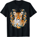 Cheetah Face Animal Print Big Cat Wildlife Flowers Design Apparel Viral TikTok Find Everyday Wear