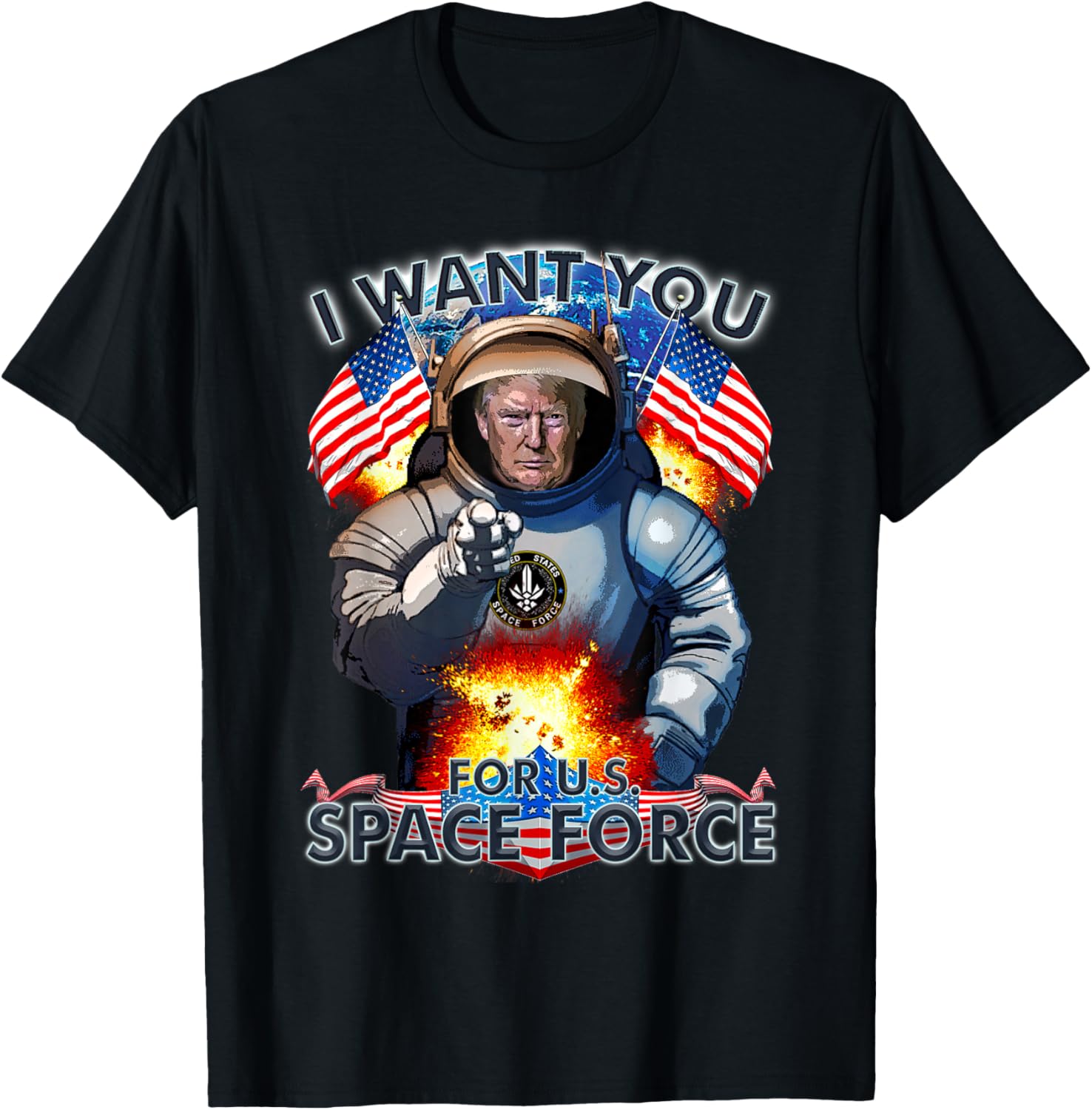 Trump I Want You For Space Force Man Women Kids Military Apparel | Trending 2025 | High CTR Boost