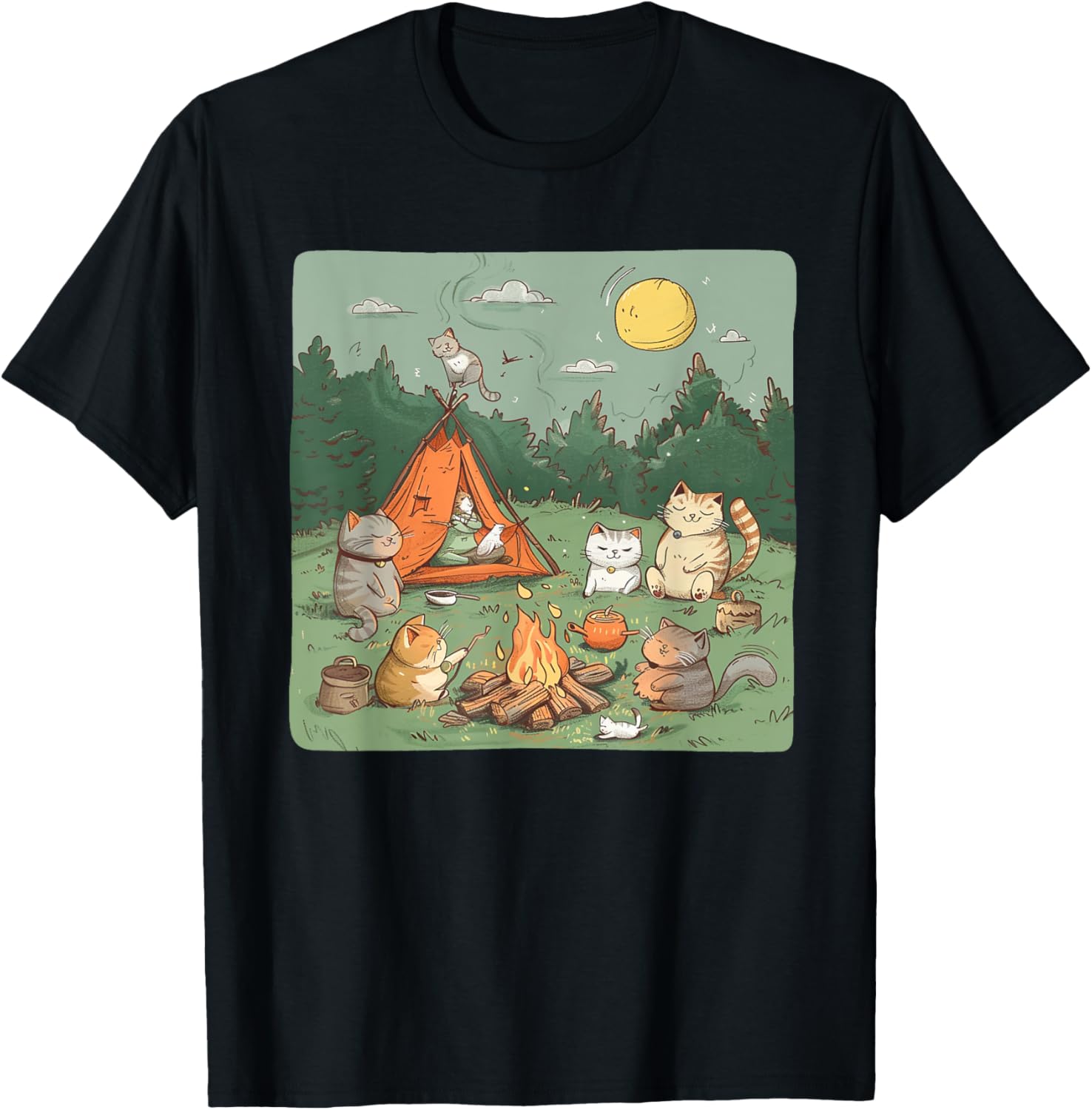 Amazing Cats Camp with Tent and Fire Place Costume Apparel | Google Shopping Optimized | Perfect Gift Choice