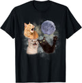 Three Cats Howl at Moon Vintage Cute Kitten with Yarn Ball Yarn Supply | Premium Quality | Perfect for Crafters