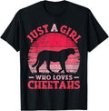 Cheetah Pink Vintage Just A Girl Who Loves Cheetahs Apparel High Search Demand Everyday Wear
