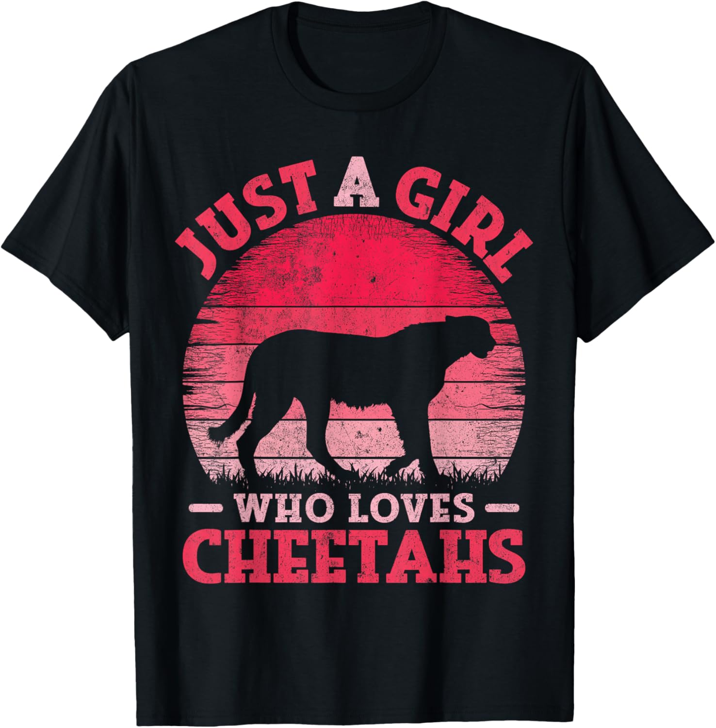 Cheetah Pink Vintage Just A Girl Who Loves Cheetahs Apparel High Search Demand Everyday Wear
