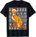 Cheetah Wearing Santa Hat Men Women Kids Ugly Christmas Apparel Streetwear Style Gift Ready