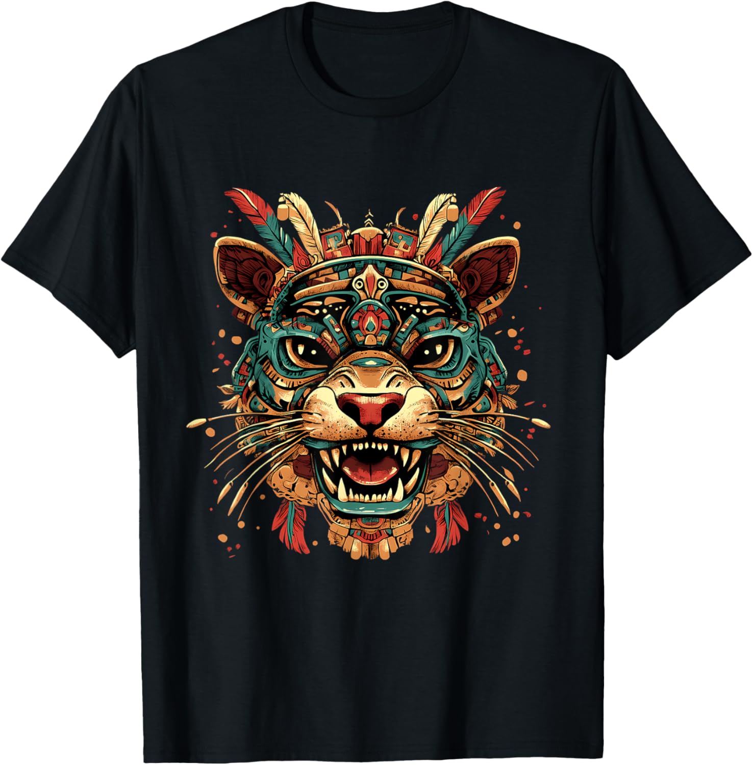 Mayan Mexican Mythology Cheetah Native Mexican Pride Aztec Apparel Comfort Fit Best Seller Look