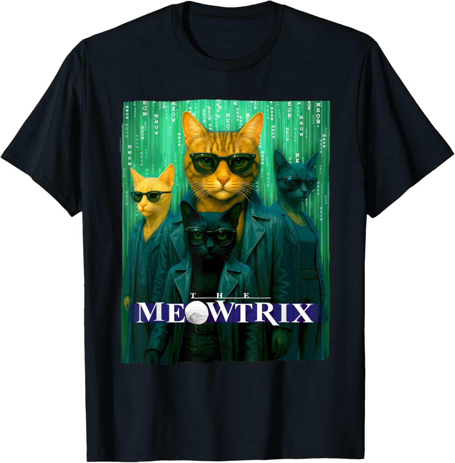 The Meowtrix Gaming Parody Movie Cat Sci Fi Humor Yarn Meow Yarn Supply | Trending 2025 | Perfect for Crafters