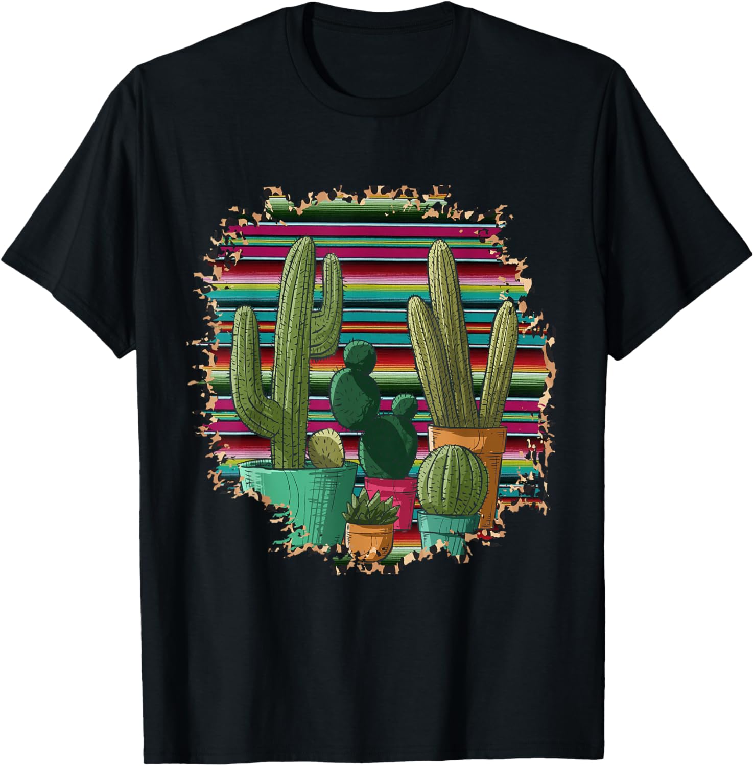Western Leopard Cactus Serape Mexican Party Cow Turquoise Apparel Streetwear Style US Top Pick
