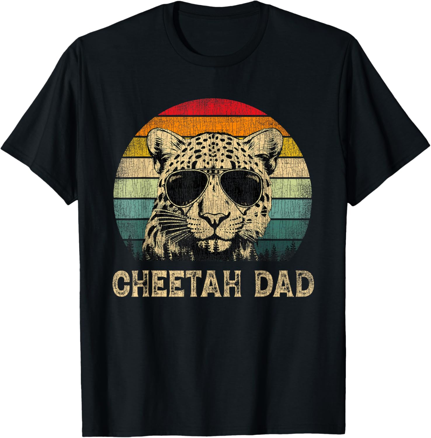 Vintage Cheetah Dad Cheetah Lovers Daddy Father s Day Apparel High Search Demand Everyday Wear