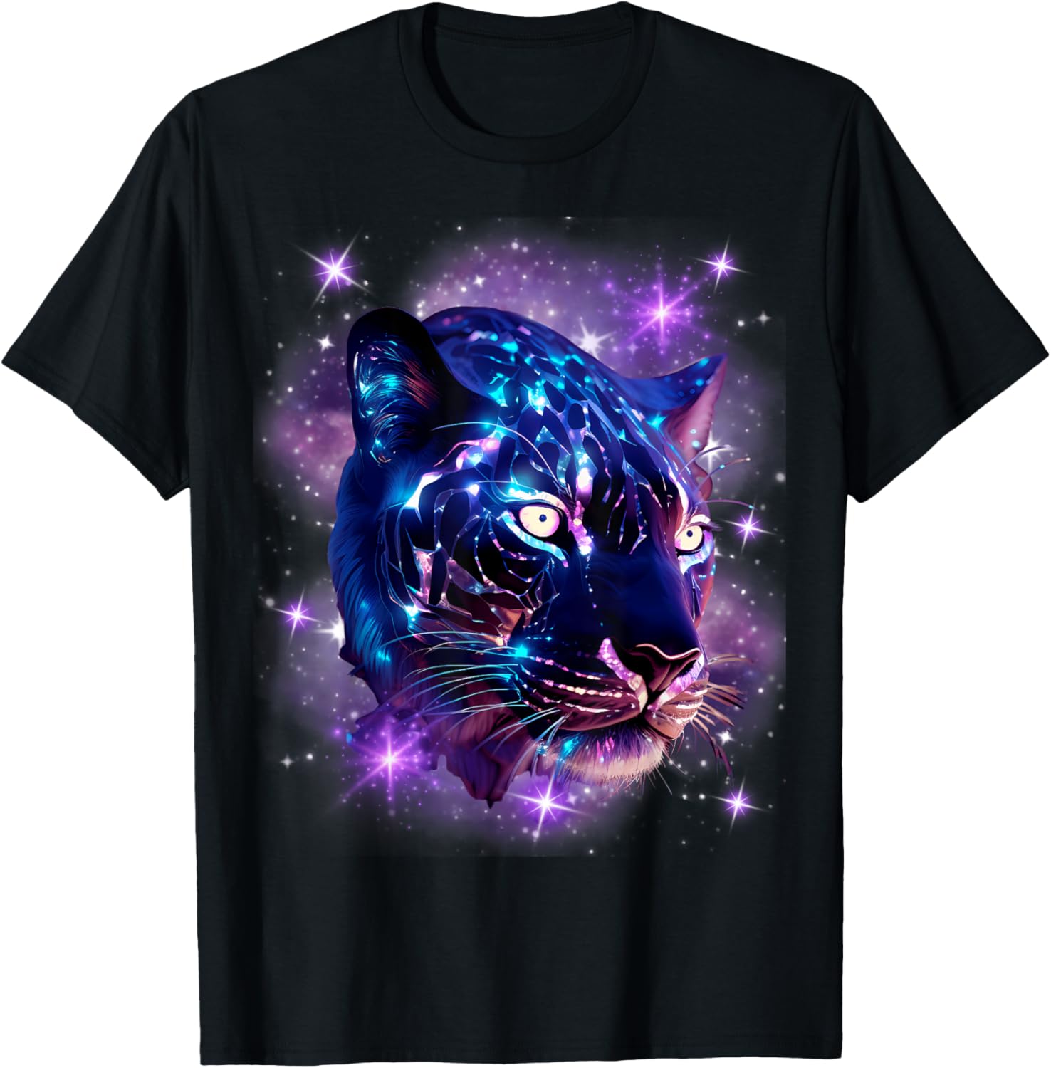 Cosmic Cheetah Leopard Tiger Purple Galaxy Stars Celestial Apparel Trending US Hot Right Now