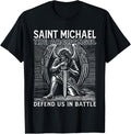 Christian Saint Michael Catholic Saint Defend Us in Battle Apparel | Trending 2025